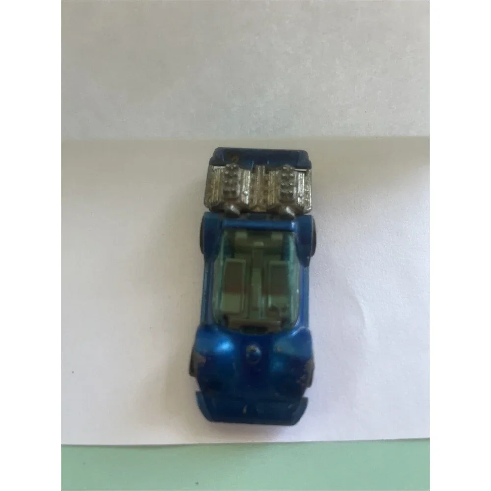 Vintage 1970 Hot Wheels Redline Six Shooter Blue Hong Kong